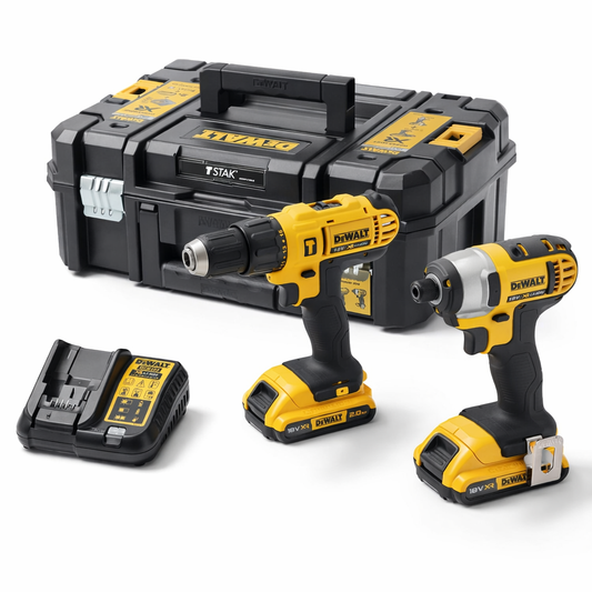 DeWalt 18V XR Cordless Combi Drill and Impact Driver Twin Pack