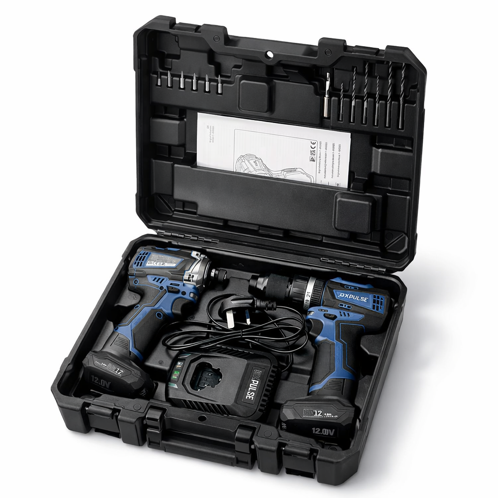 Erbauer 18V EXT Brushless Combi Drill and Impact Driver Set